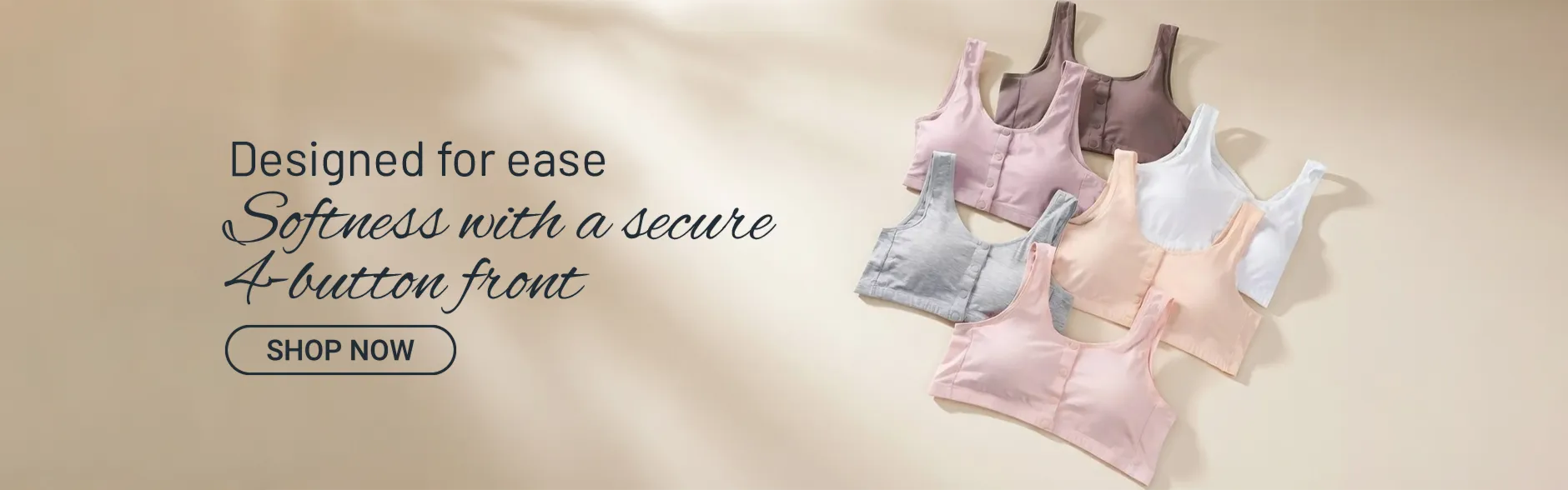 4 buttons front open bra