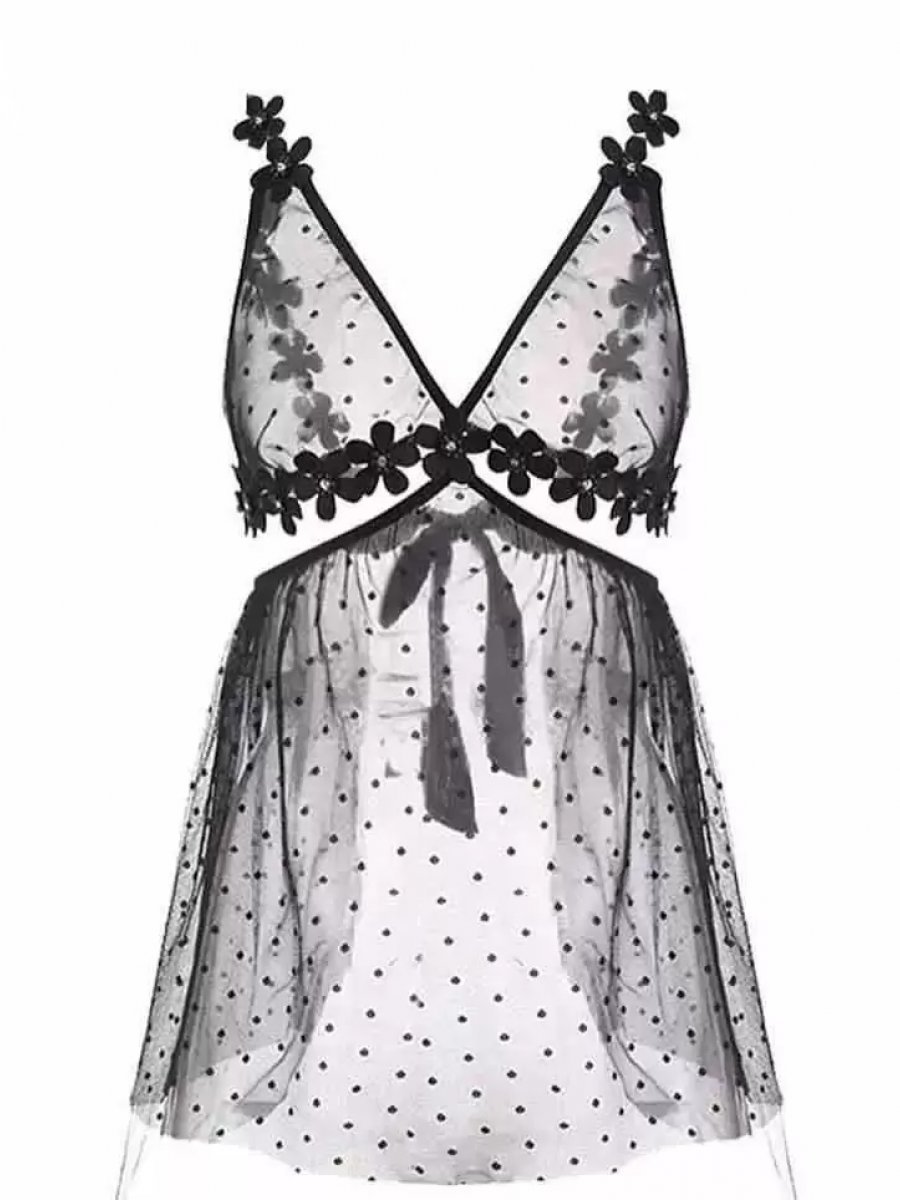 Floral lace 2Pcs short nighty