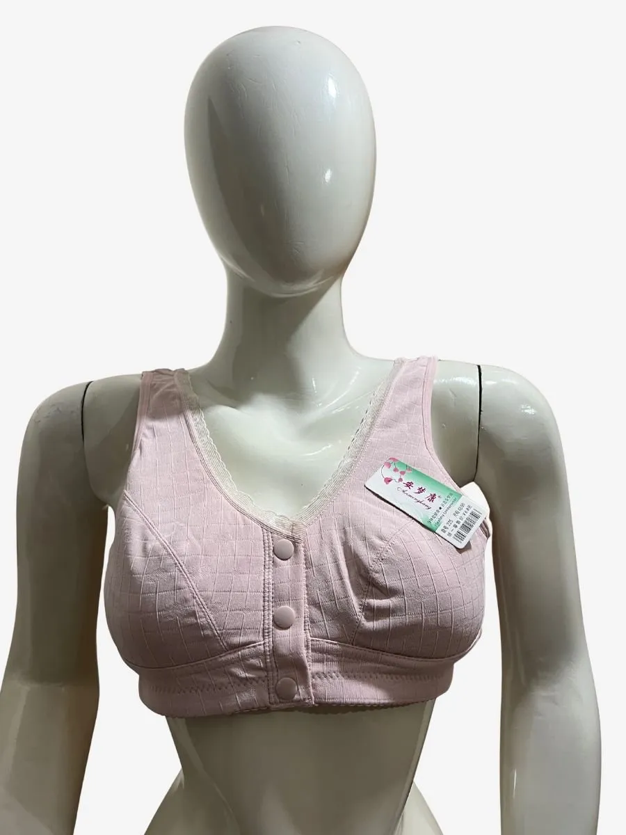 Front closure plus size bra