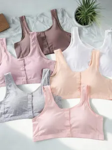 4 buttons front open bra