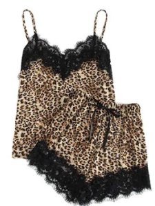 2 Pcs- classic cheetah printed nightwear