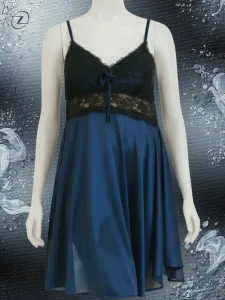 Floral Lace Silk Frock Nightwear