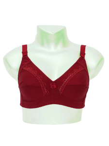 Front lace cotton bra