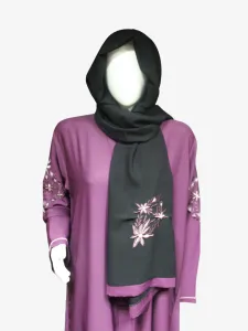 Margenta Colour Satin Abaya