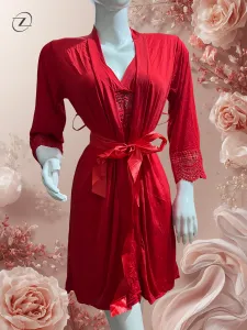 Deep V-Neck Soft Short Nighty