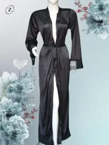 Women Long Kimono Robe Silk Nightwear